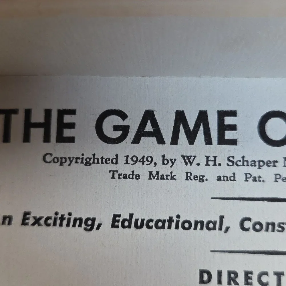 1949  GAME OF COOTIE W. H. Schaper MFG. Company COMPLETE Great Vintage Shape(#1)